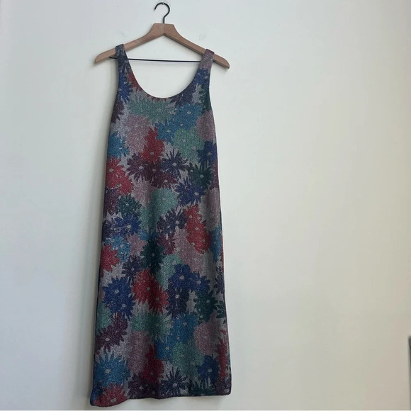 SPLENDID X MARGHERITA MISSONI Dress Brillare Daisy Metallic Midi Sheath Small - Picture 11 of 16